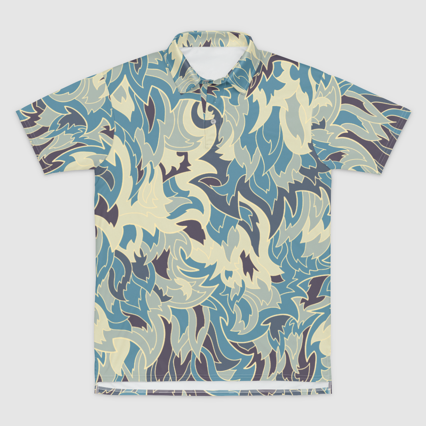 Blue Flame Golf Shirt