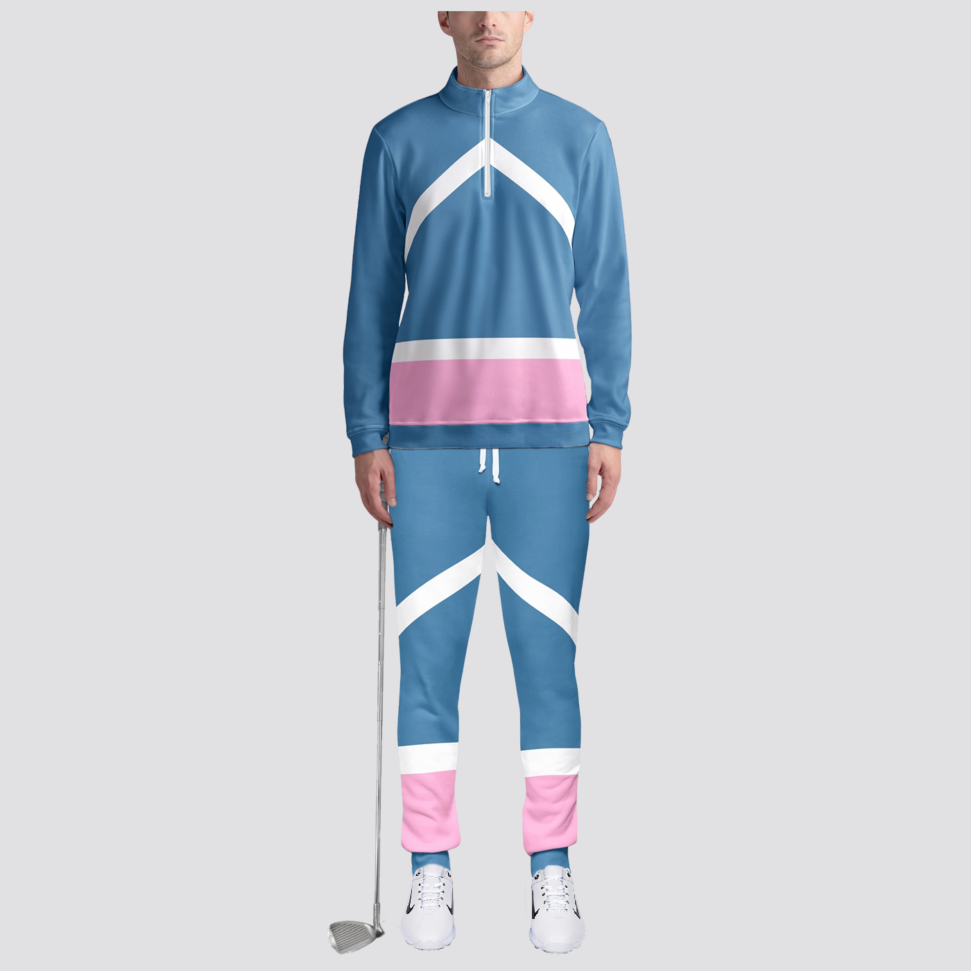 Color Block Golf Quarter Zip Pullover
