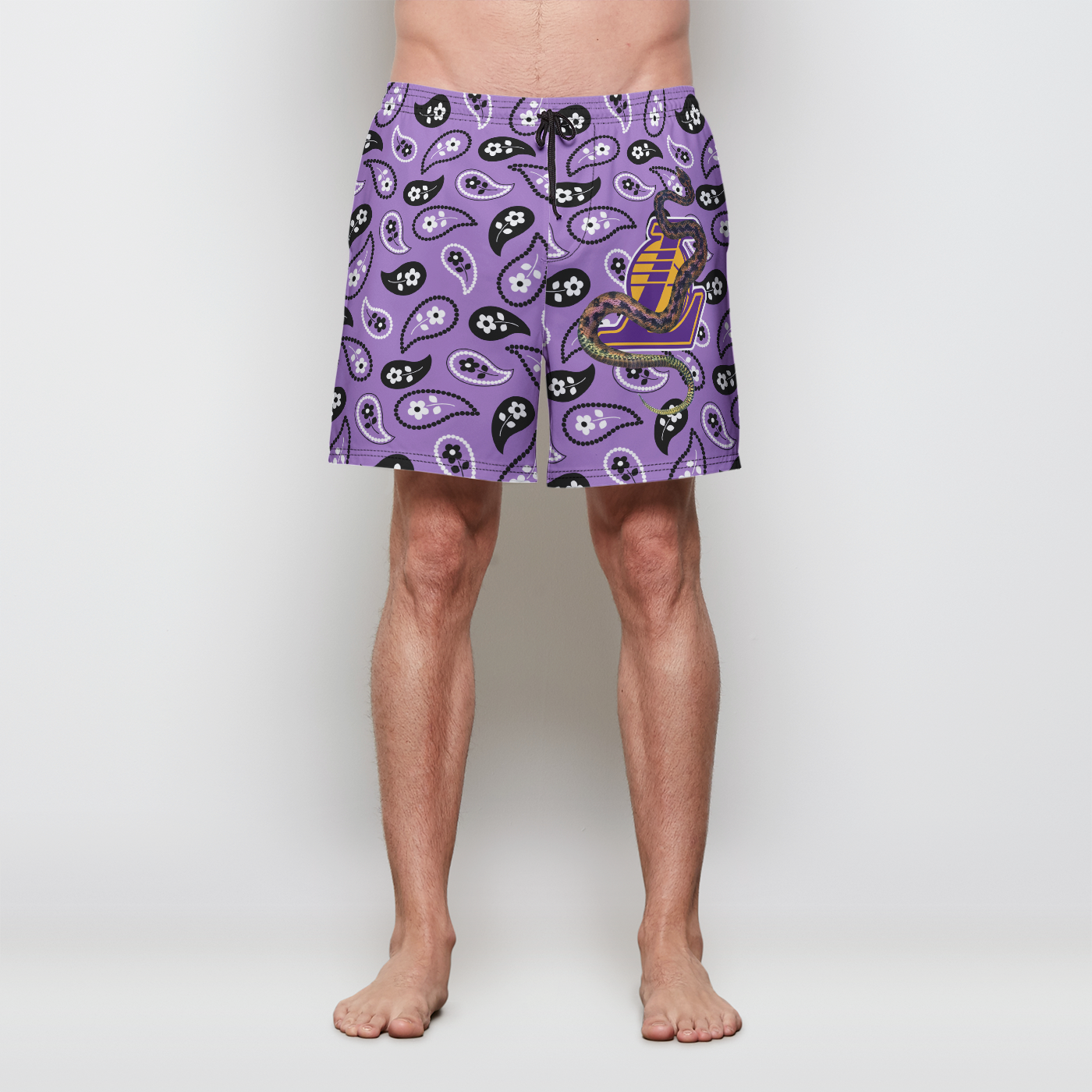 LA Paisley Poly Tech Shorts