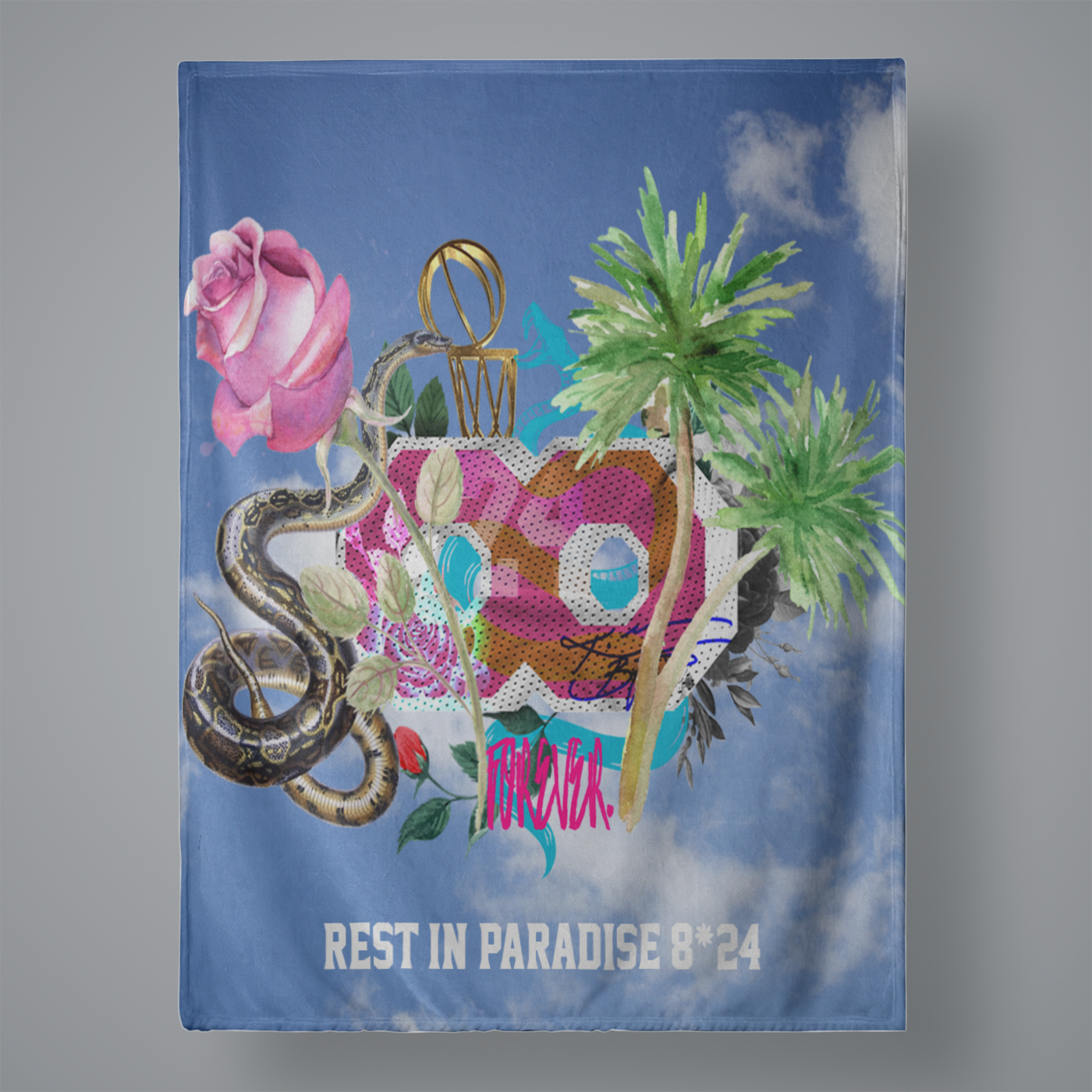 Paradise Large Plush Throw Blanket