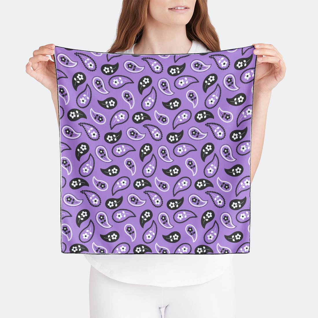 Purple Paisley Bandana