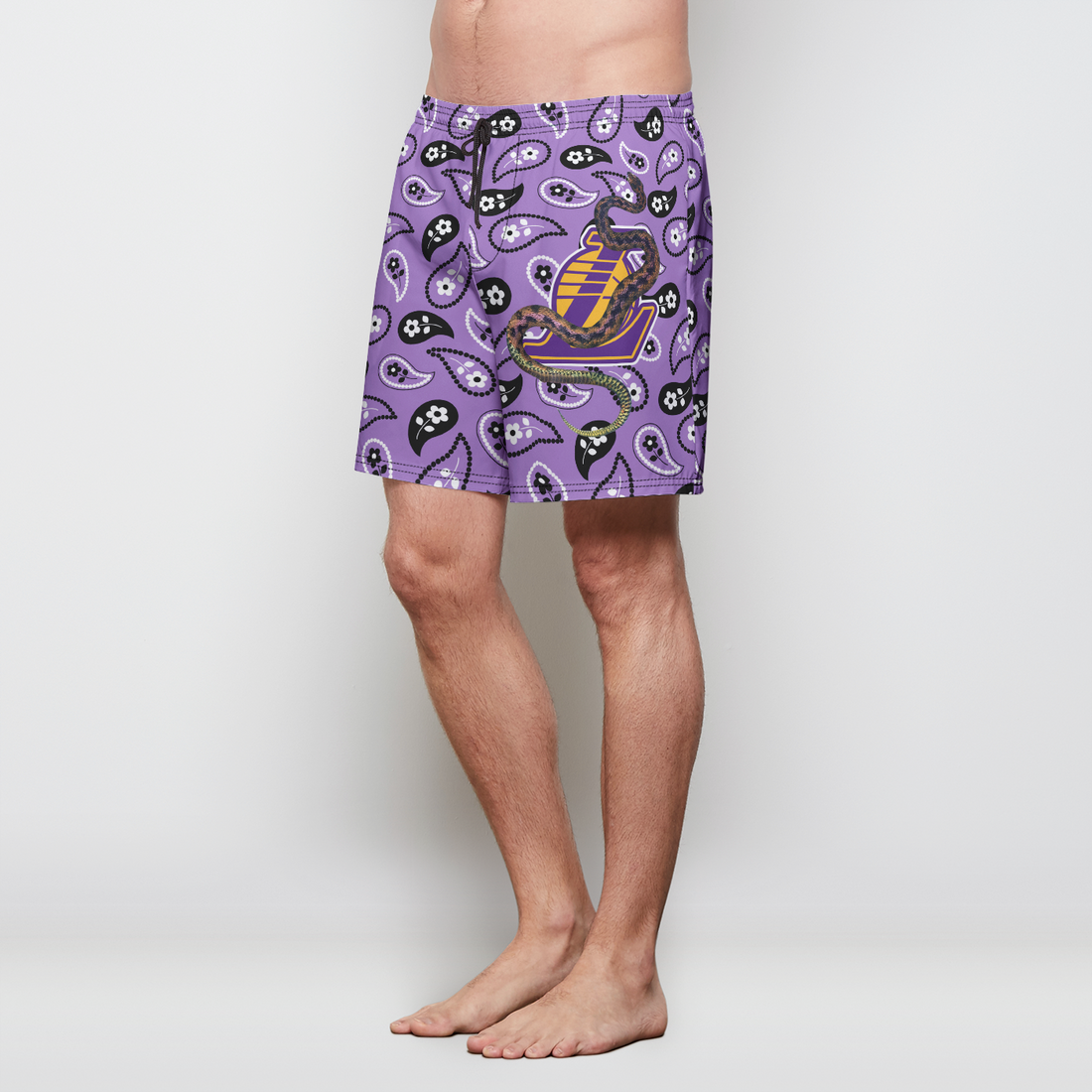LA Paisley Poly Tech Shorts