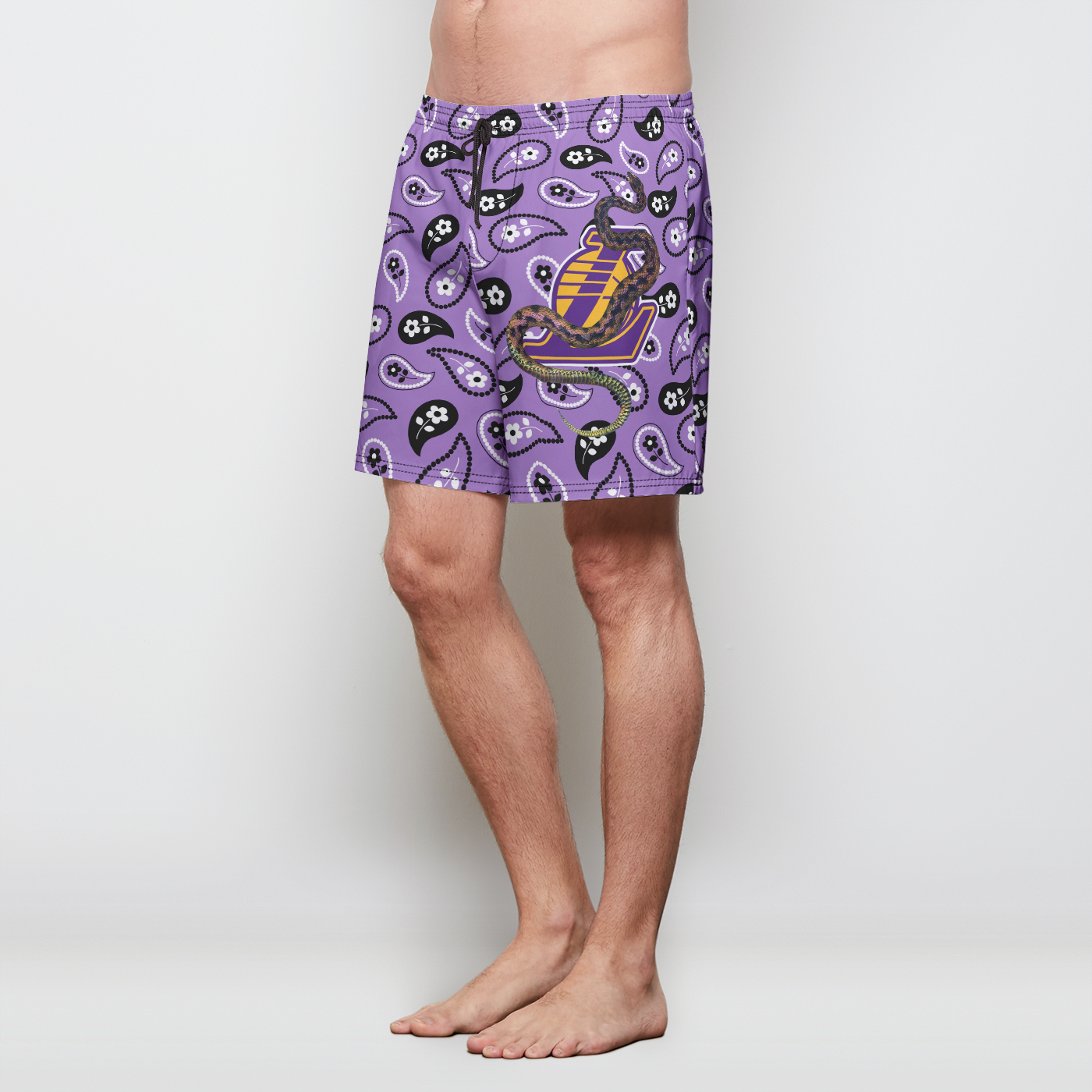 LA Paisley Poly Tech Shorts