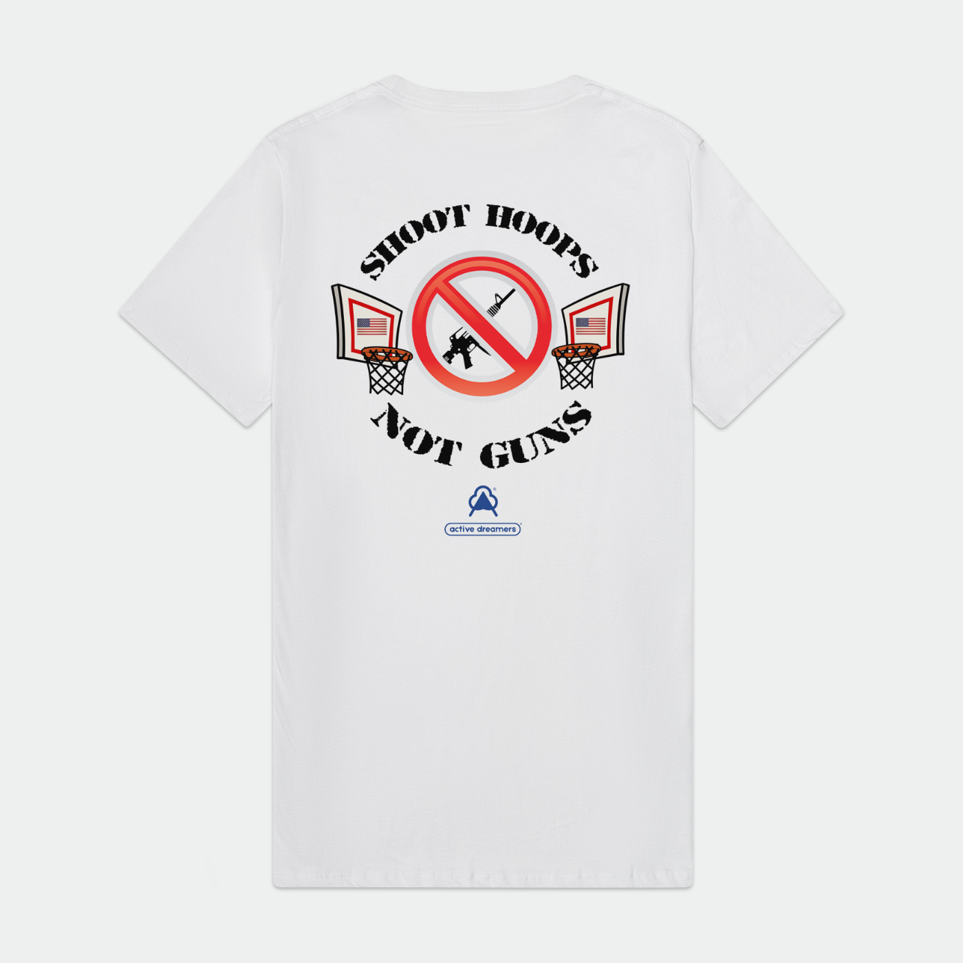 Reverse Shoot Hoops Mens Supima Tee