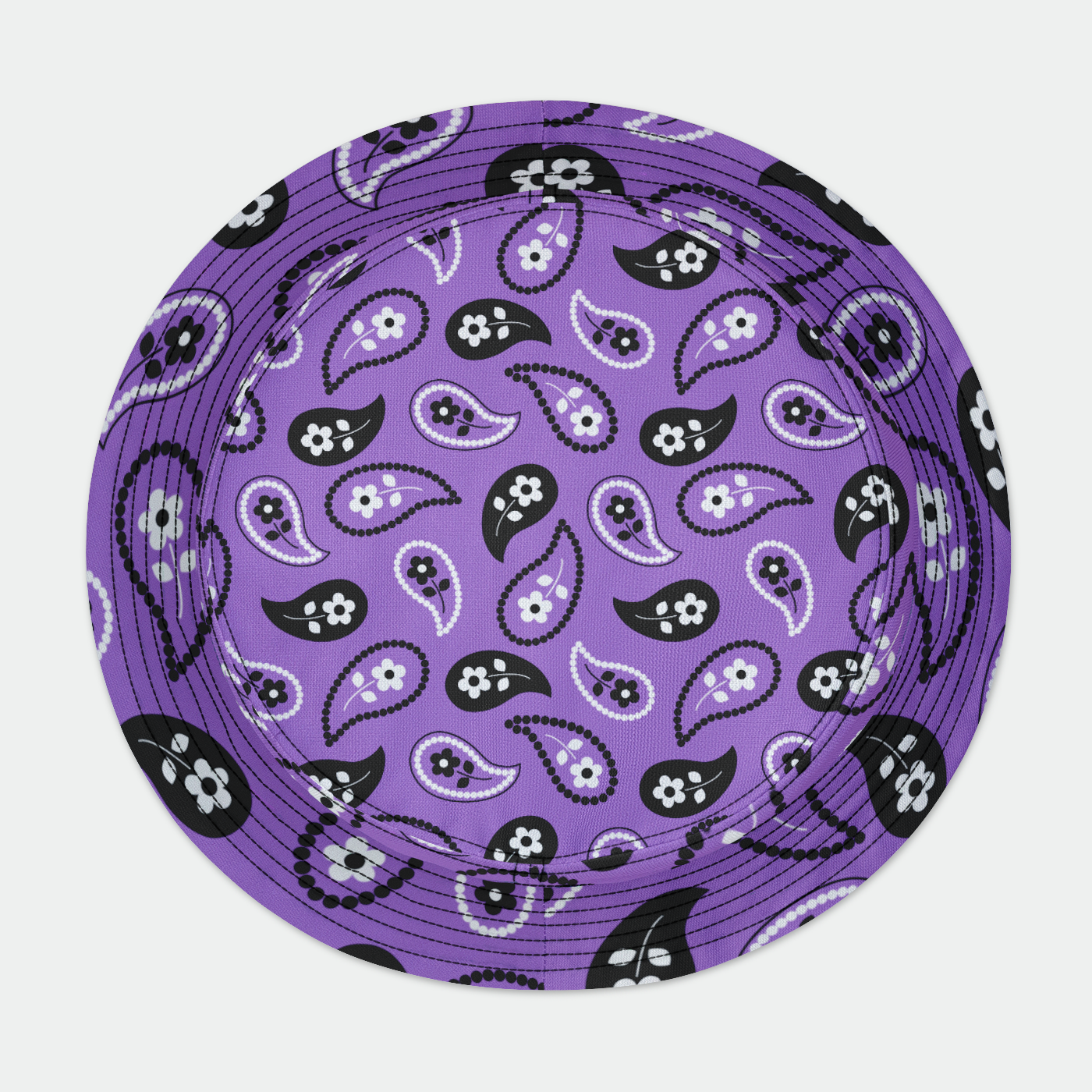 Purple Paisley Bucket Bucket Hat