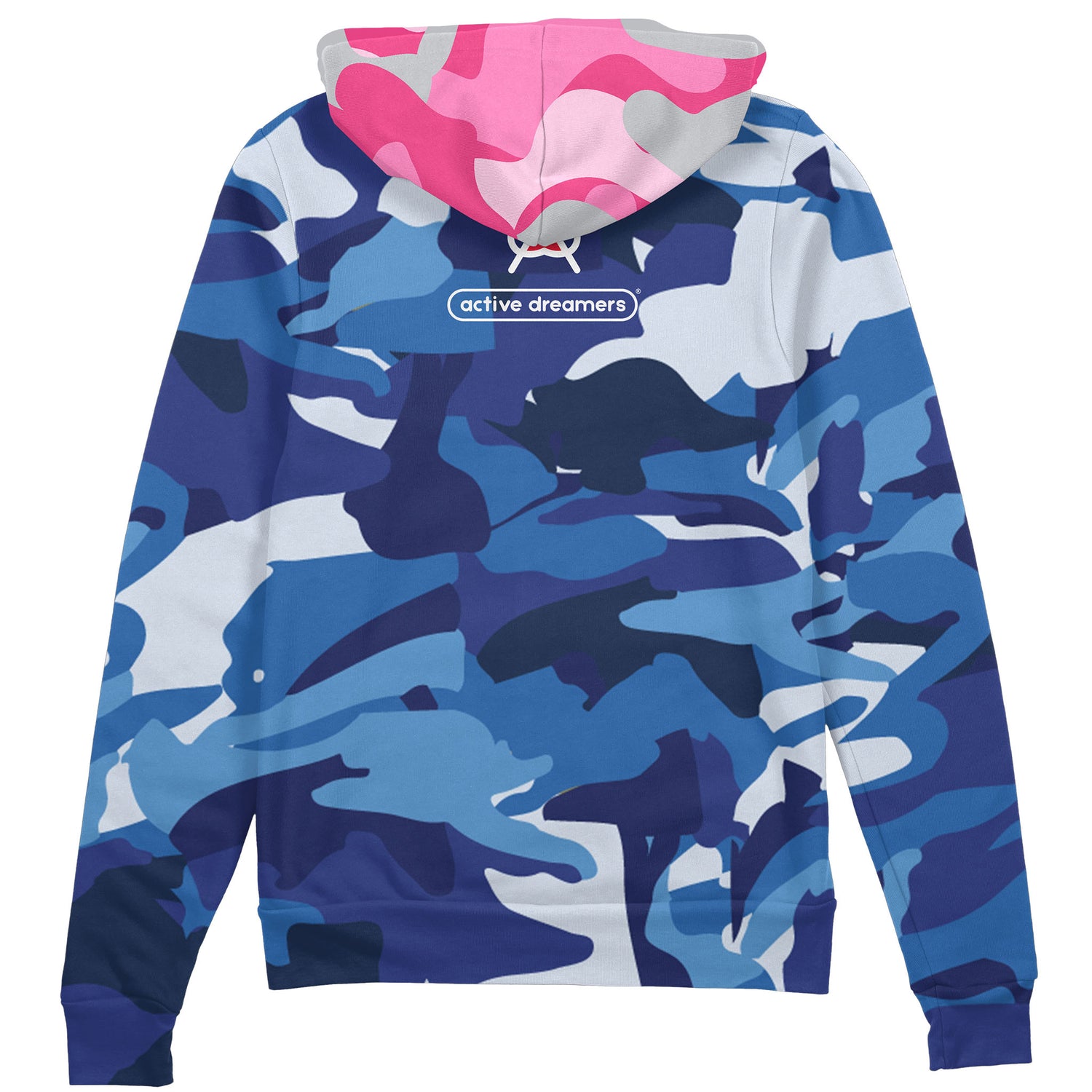 WTF Pink and Blue Camo Zip Hoodie