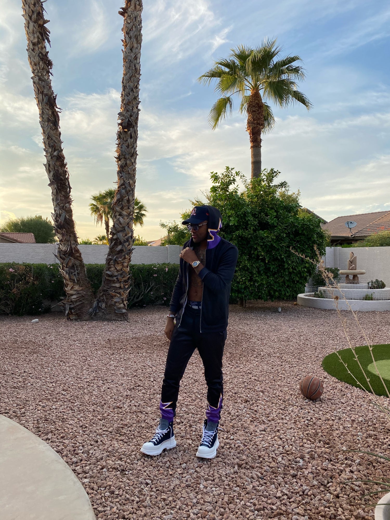 Purple and Gold Star Jogger