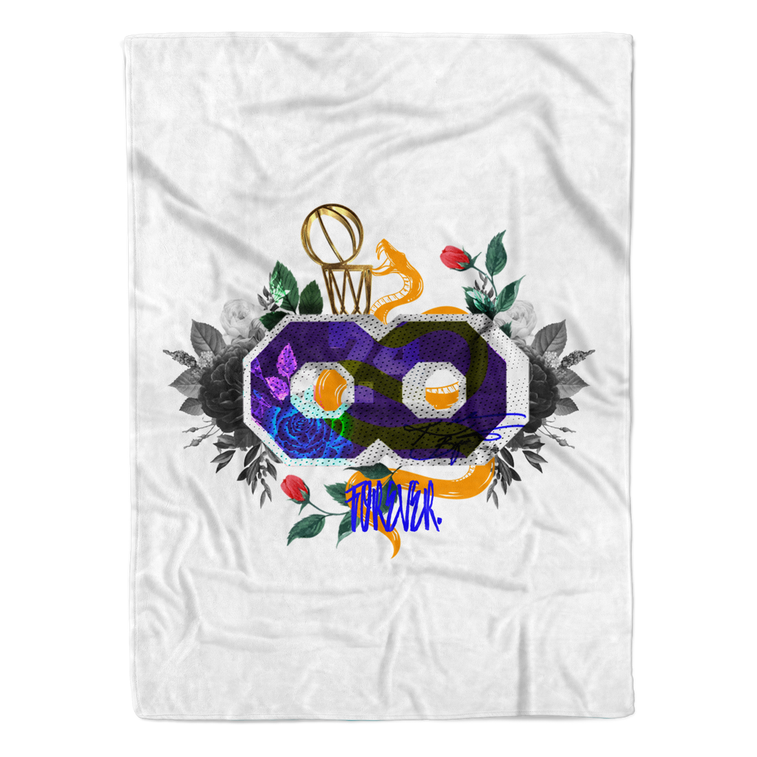 Plush Memorial White Blanket