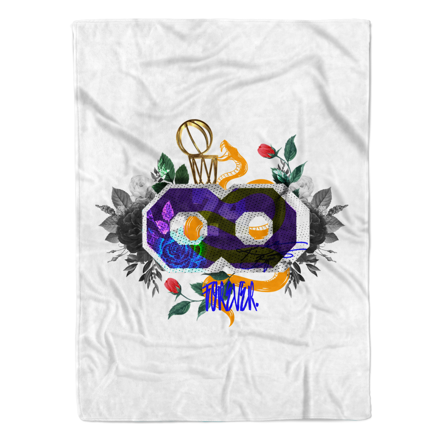 Plush Memorial White Blanket