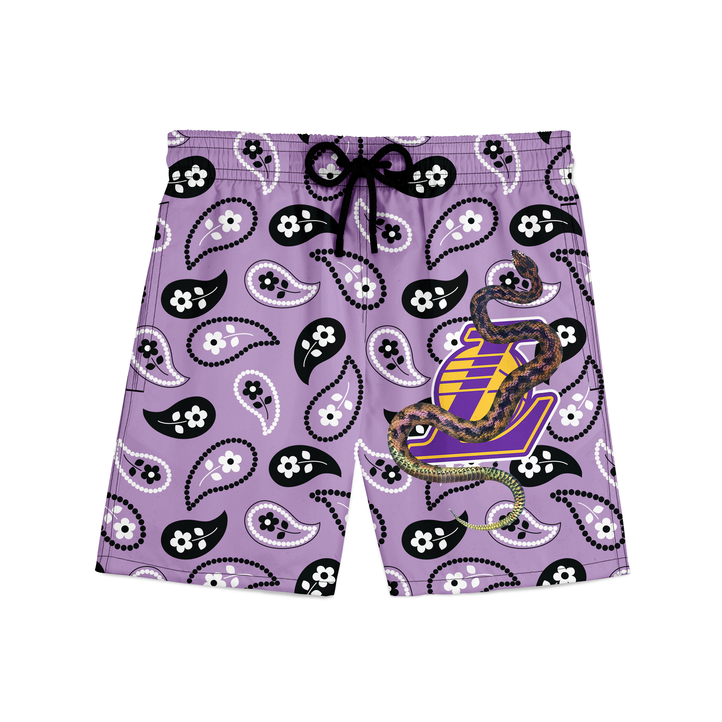 LA Paisley Poly Tech Shorts