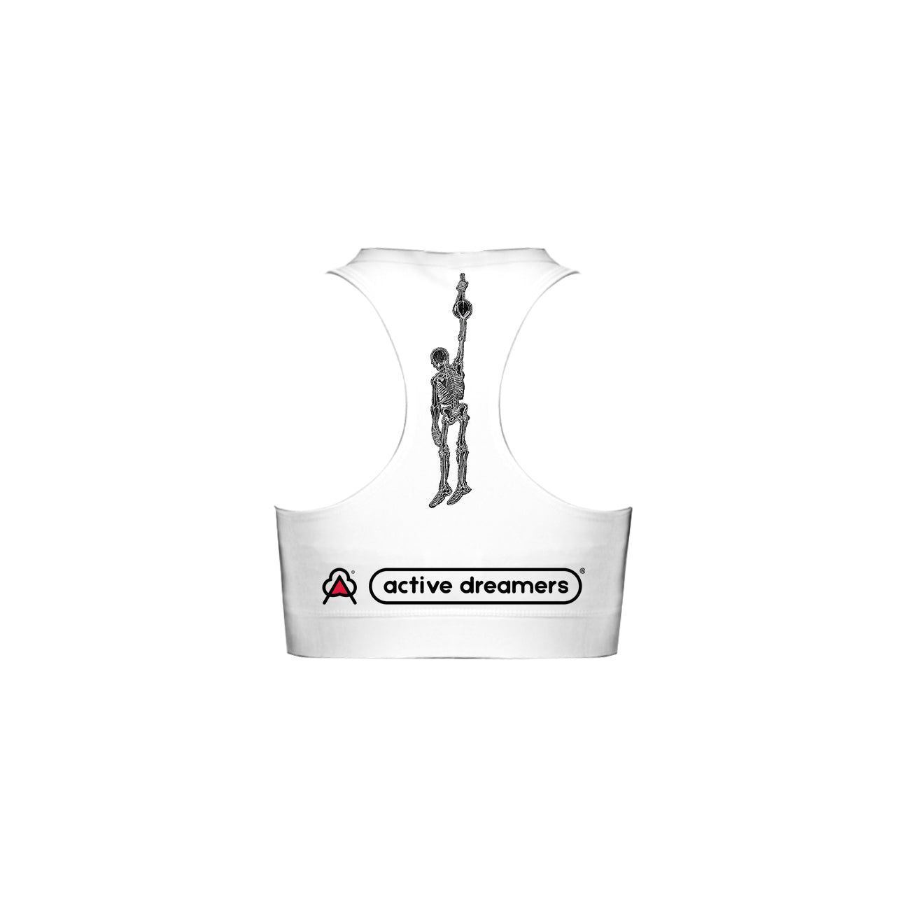 White Bra with Black Reaper