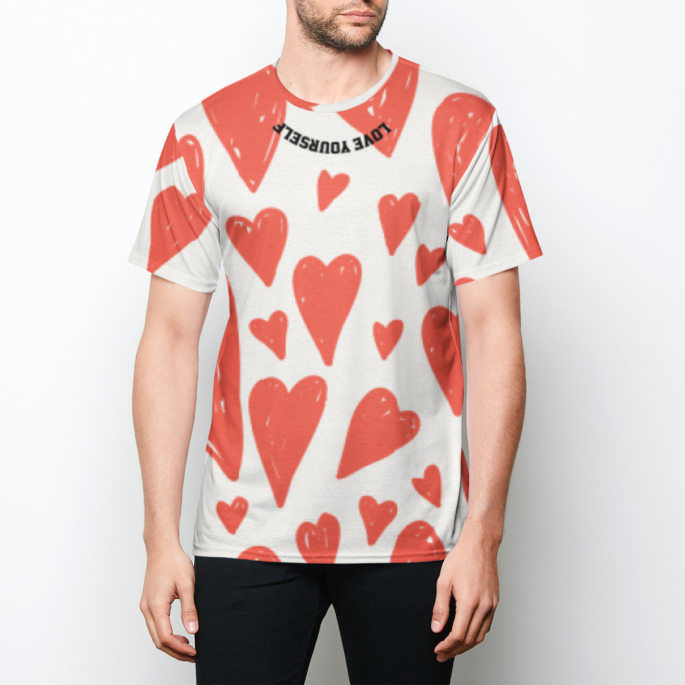 Love Yourself Spun Poly Tee Mens Crew Tee