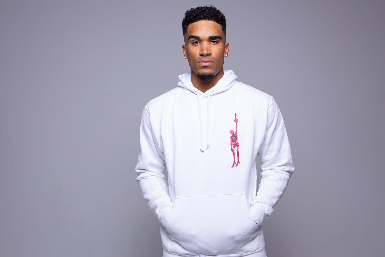 For the Love Hoodie Red on White