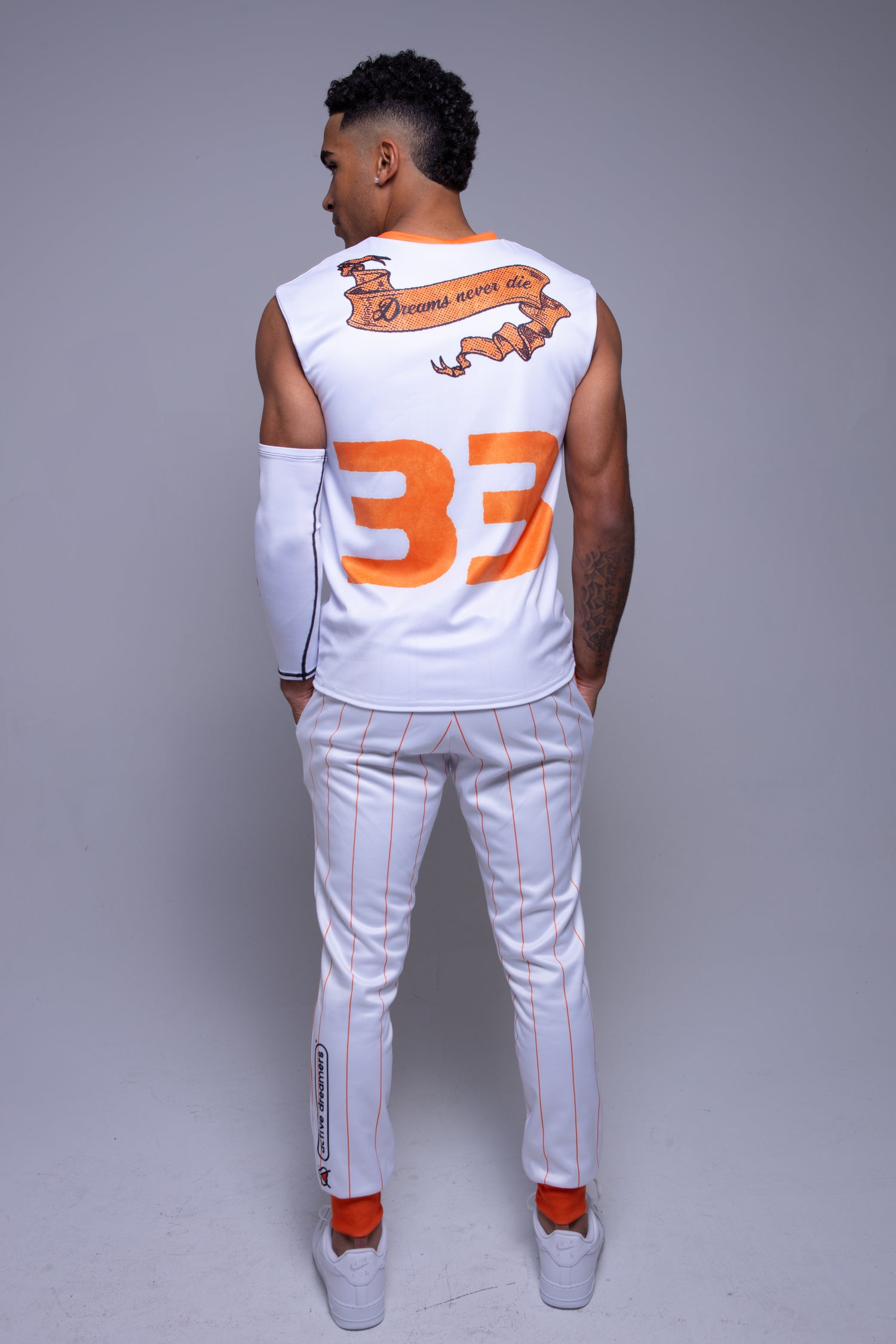 White and Orange Sport Jogger