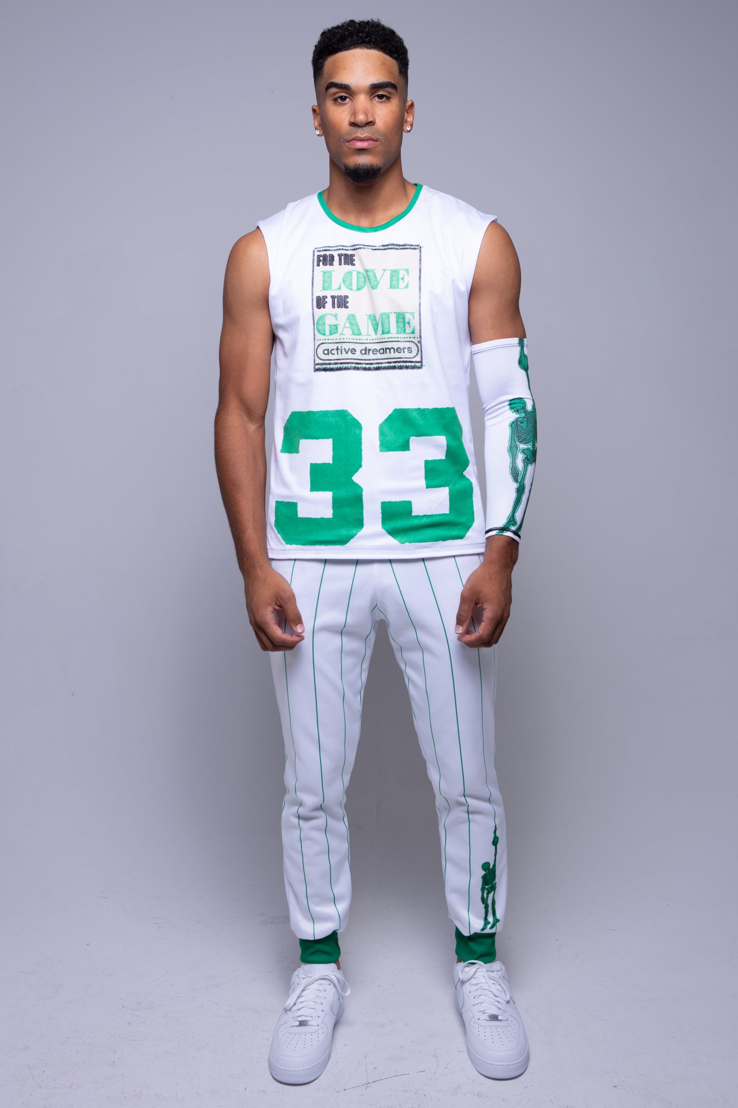 For the Love Reversible Jersey Green on White