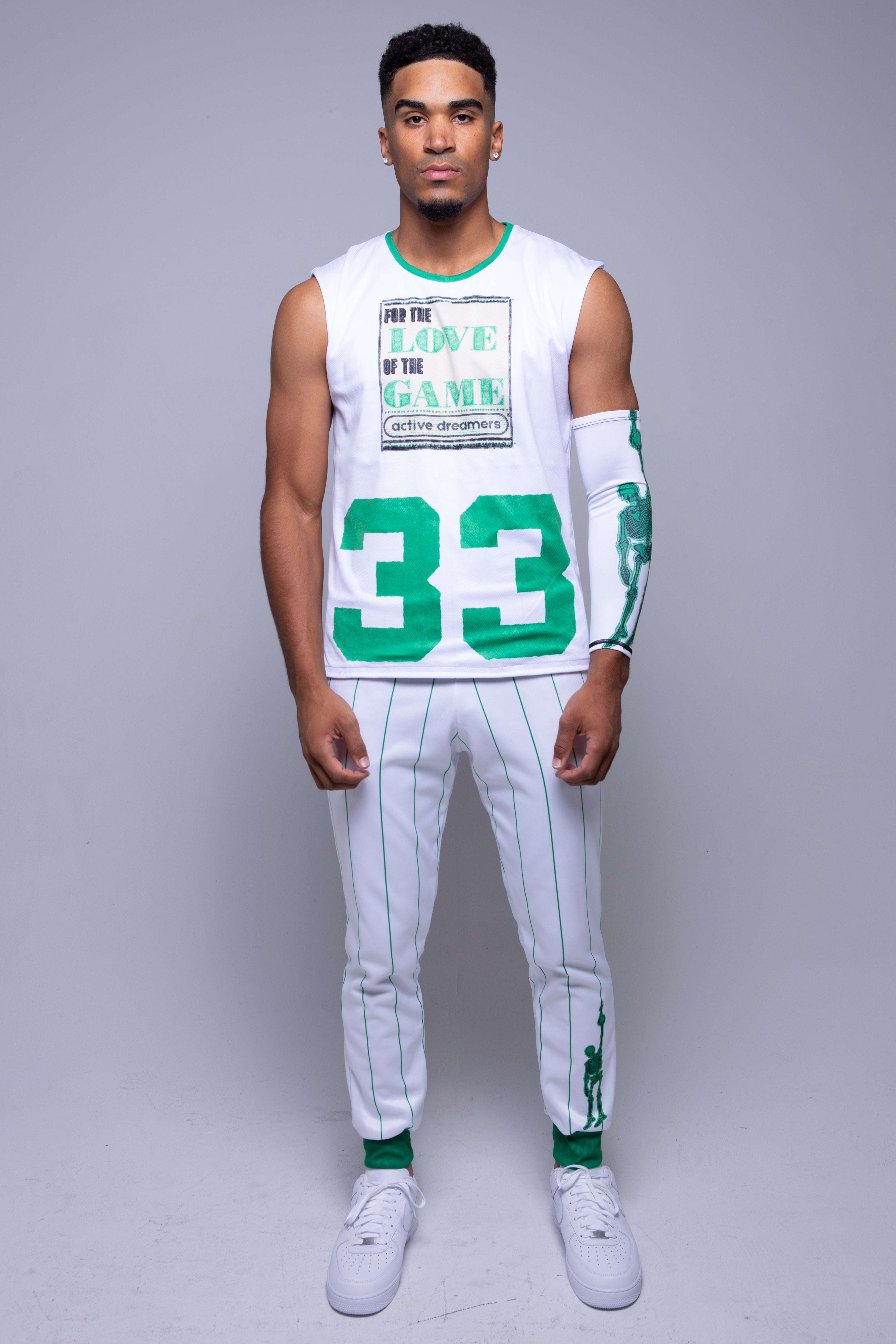 For the Love Reversible Jersey Green on White