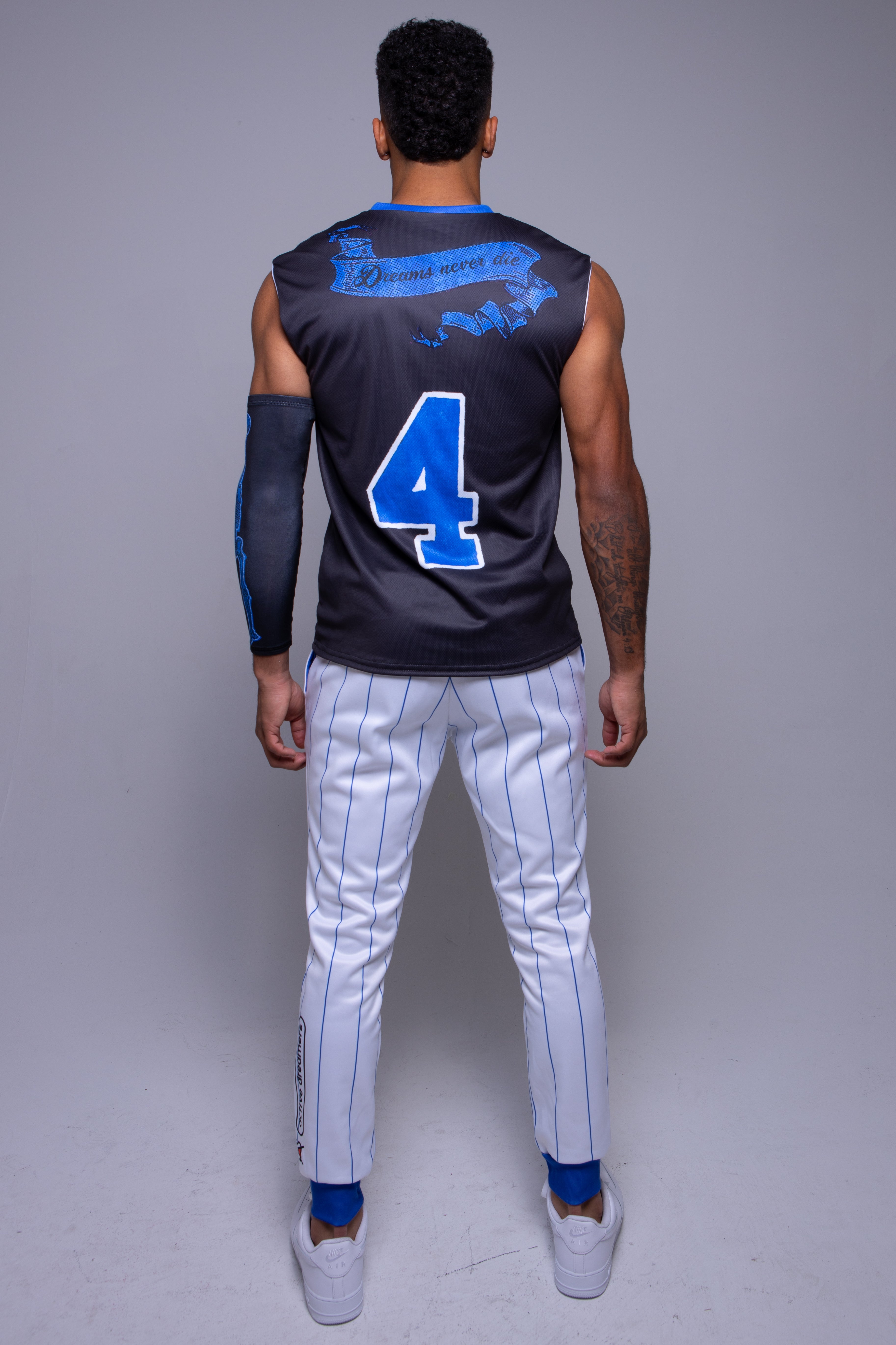 White and Blue Sport Jogger