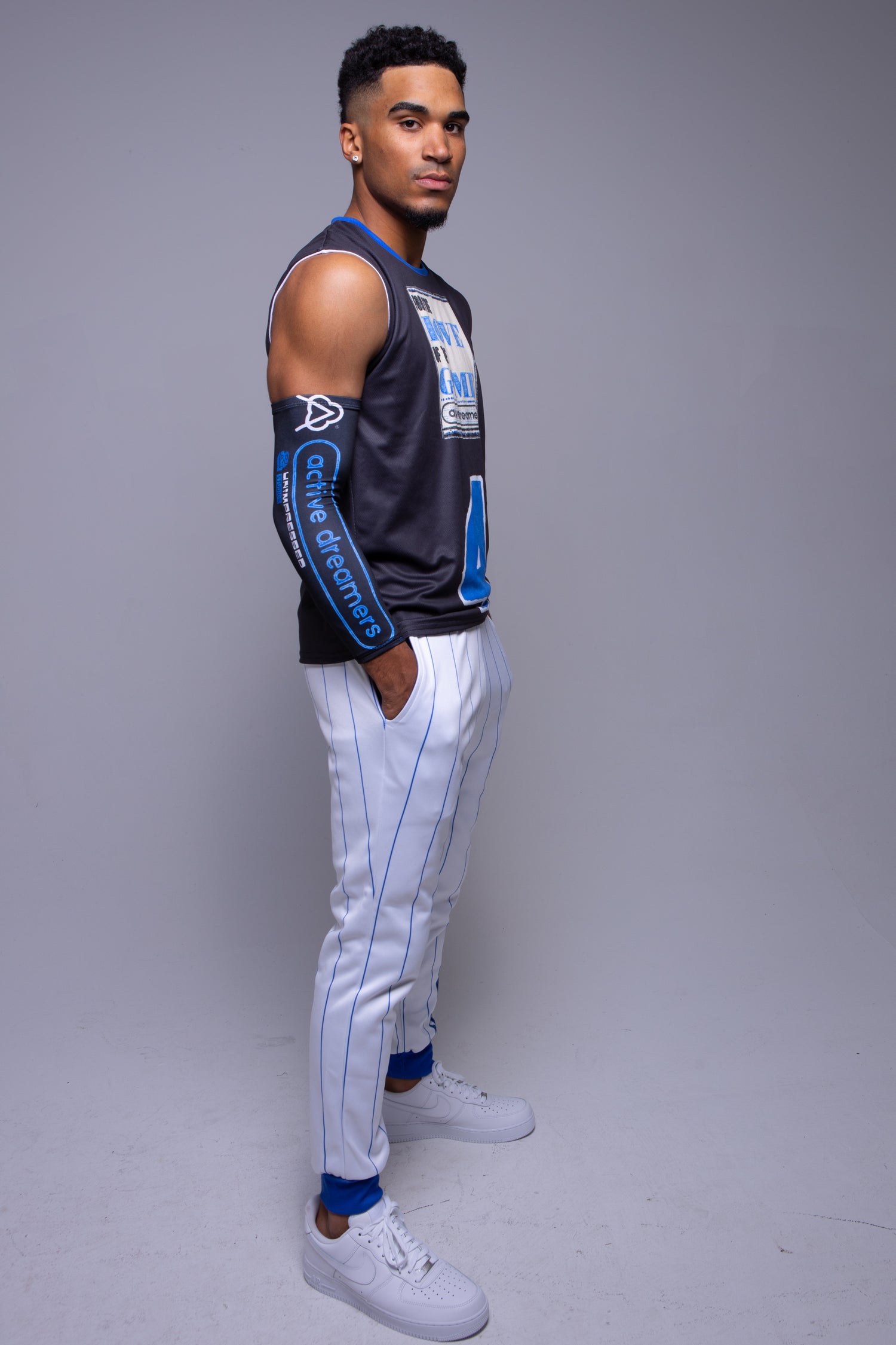 Logo Arm Sleeve Blue on Black