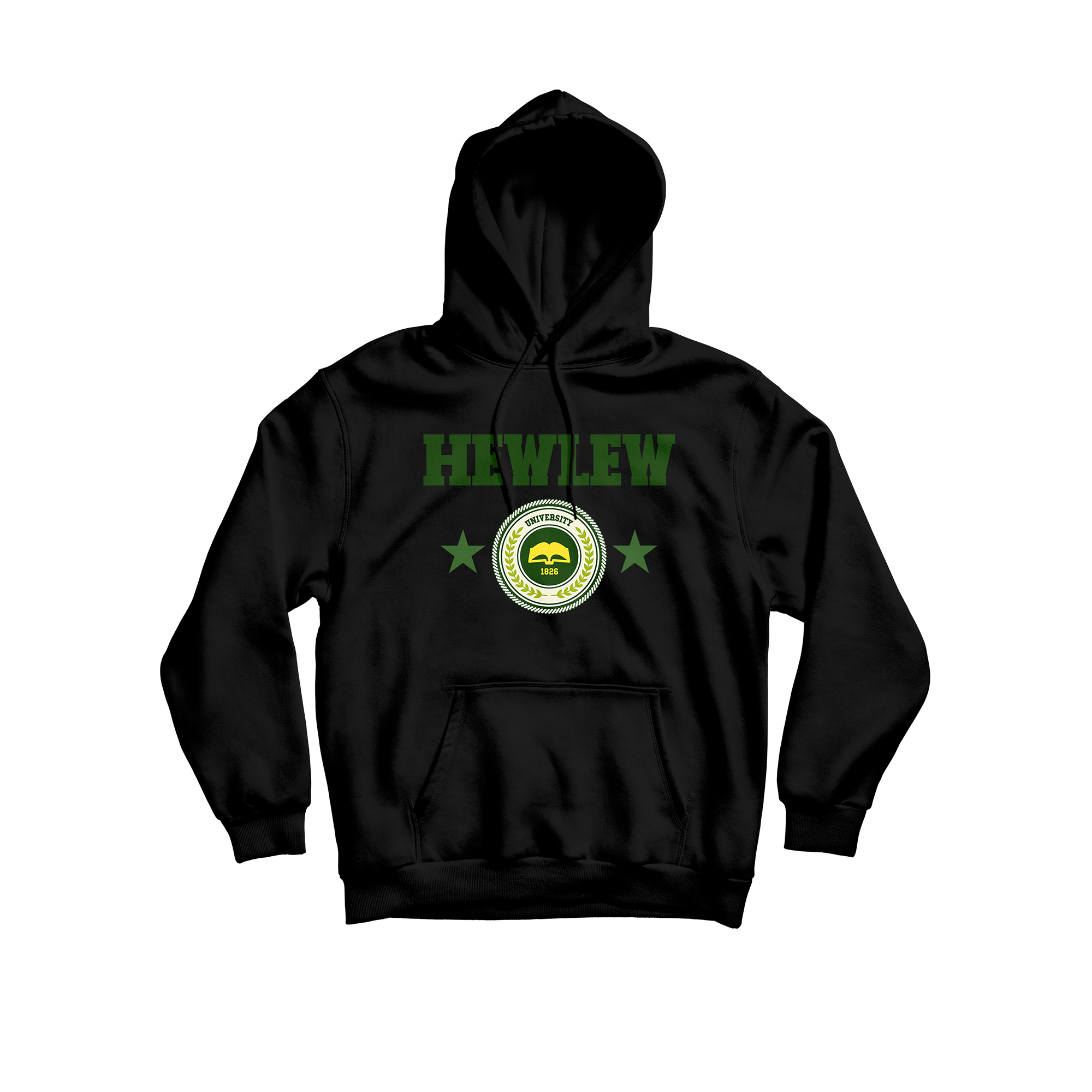 Hewlew Star Hoodie Black