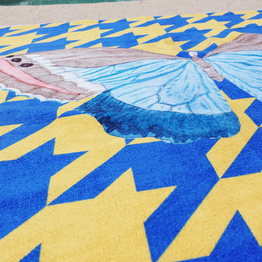 Gold and Blue Beach Towel x Loaded Dock