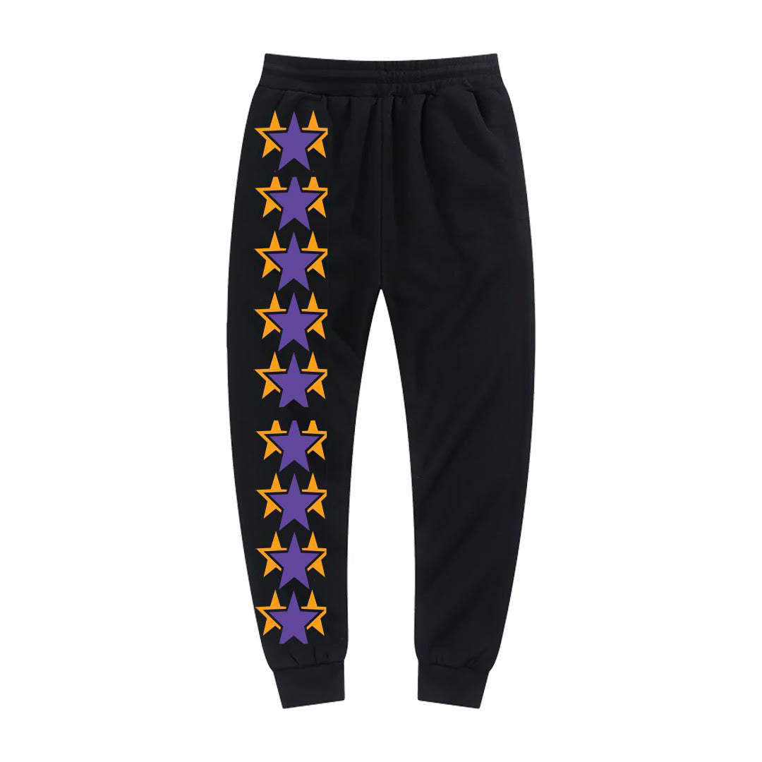 Purple and Gold Star Jogger