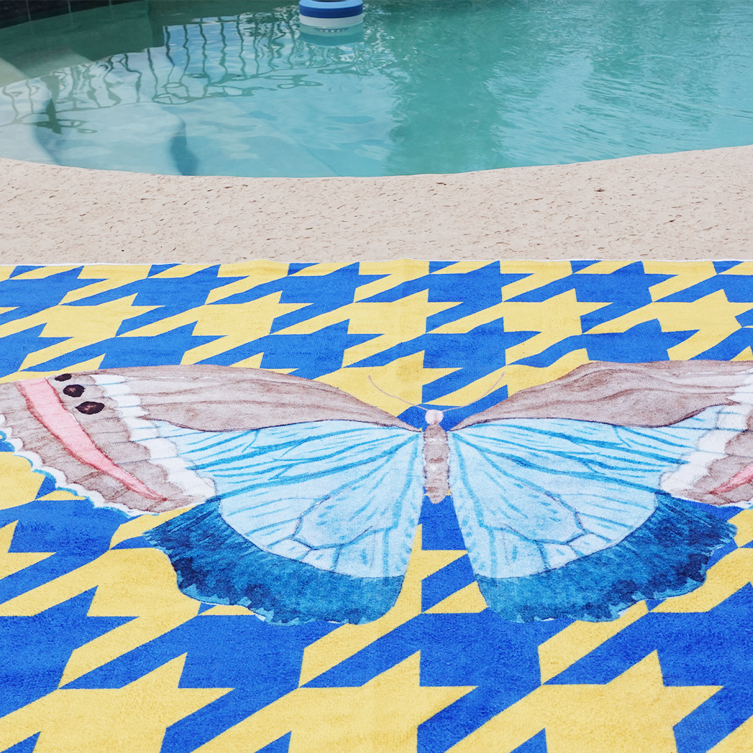 Gold and Blue Beach Towel x Loaded Dock