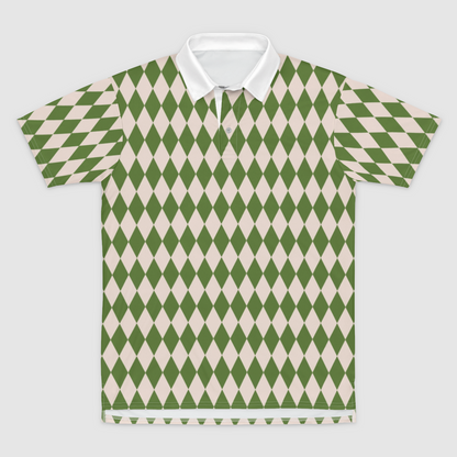 Green Diamond Golf Shirt