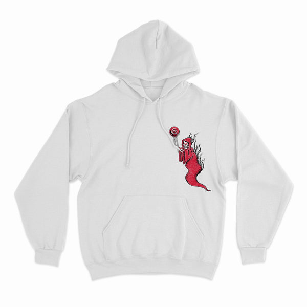 Hoodie Reaper Red on White