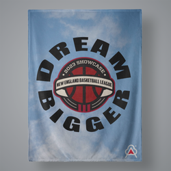 Dream Bigger New England Basketball League Large Plush Throw Blanket