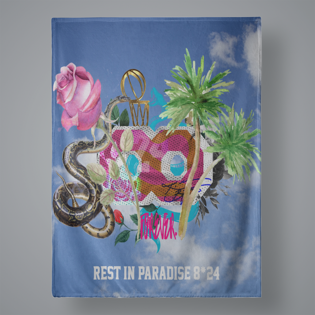 Paradise Large Plush Throw Blanket