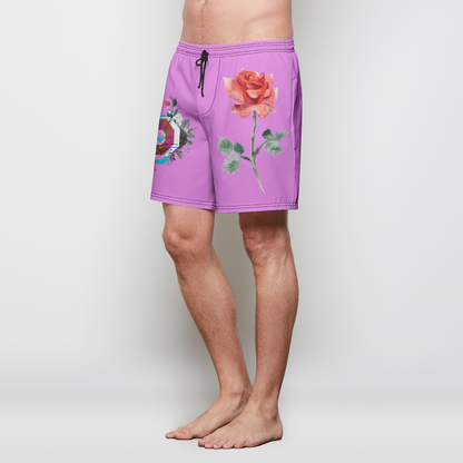 Pink Rose Poly-Tech Shorts