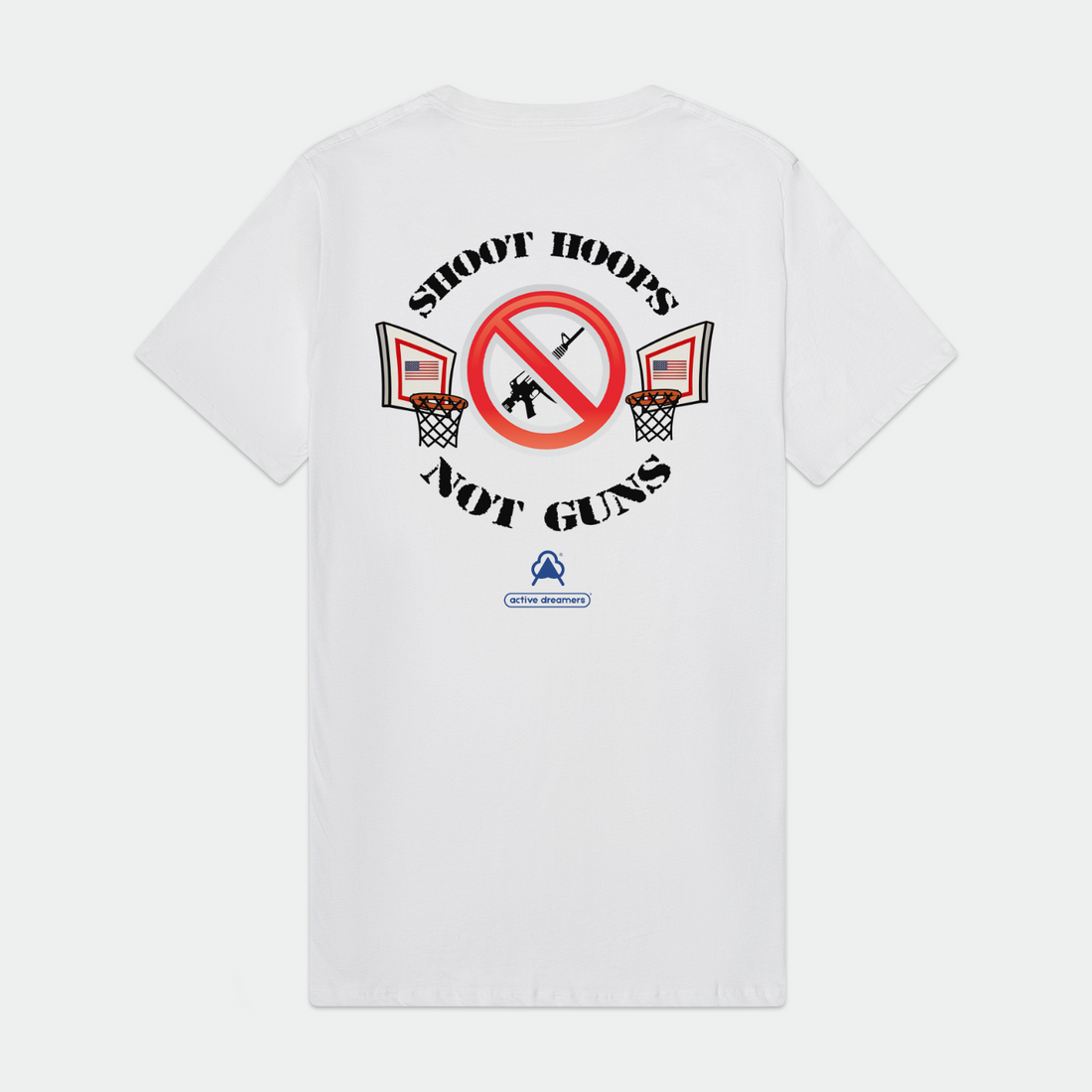 Reverse Shoot Hoops Mens Supima Tee