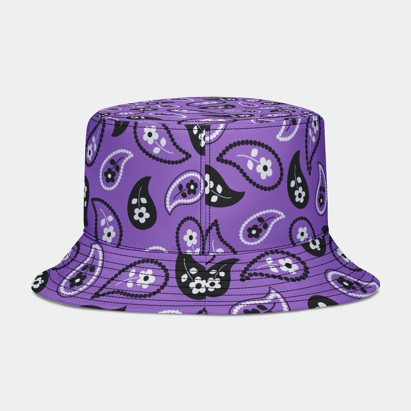 Purple Paisley Bucket Bucket Hat