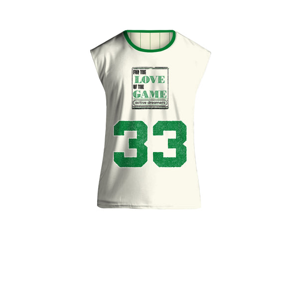 For the Love Reversible Jersey Green on White