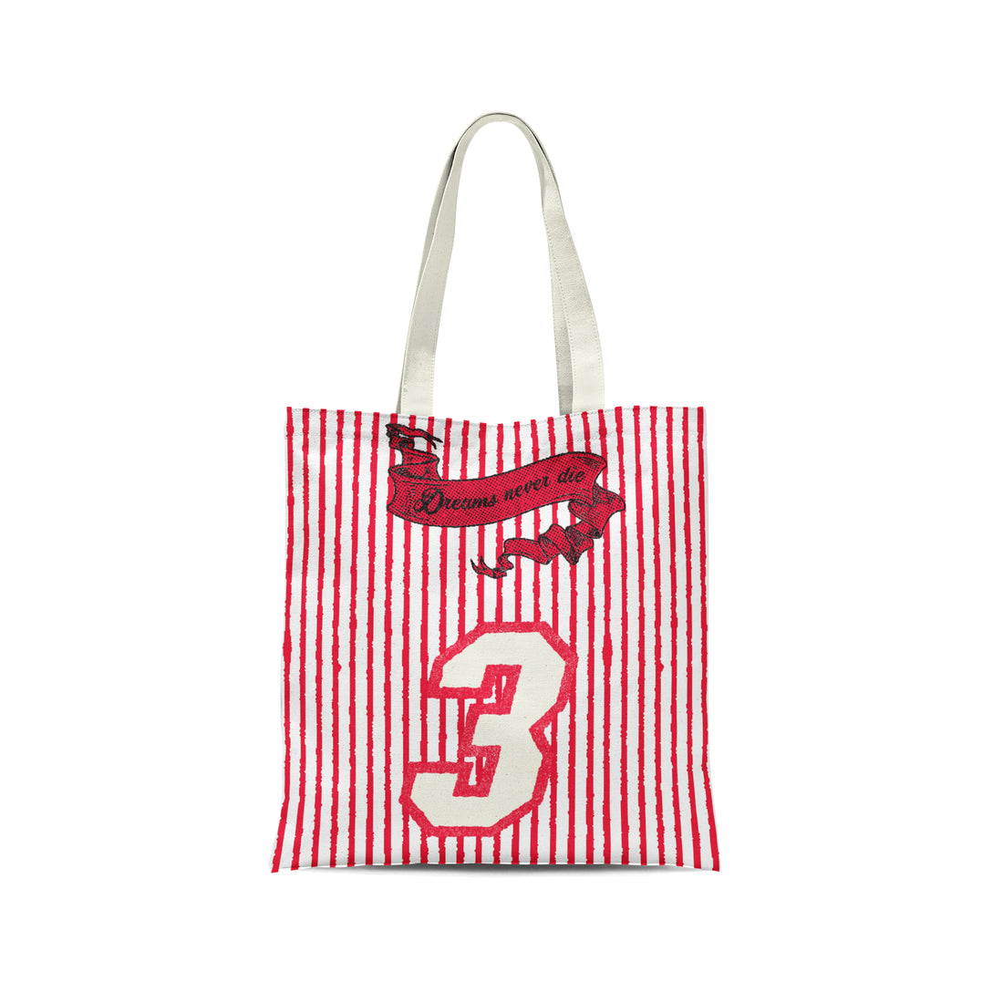 Tote Reaper Red on White