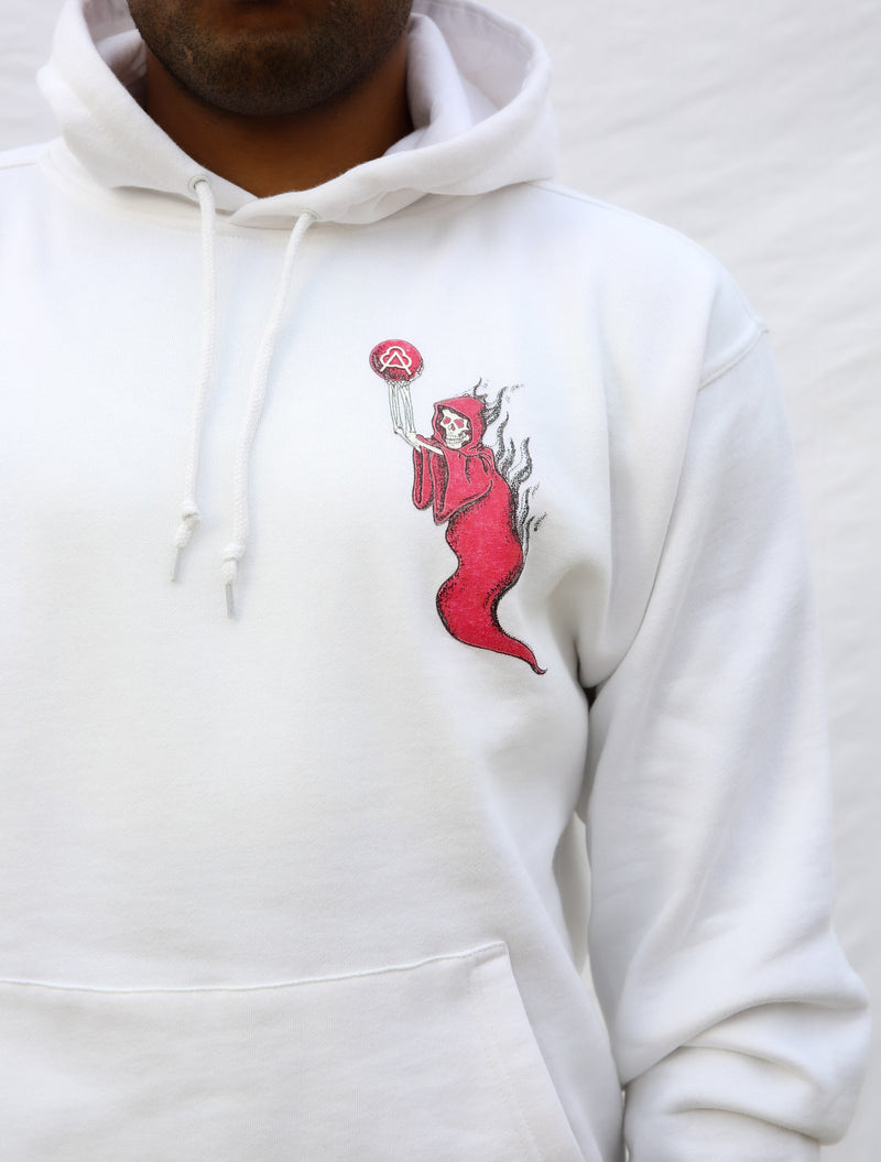 Hoodie Reaper Red on White