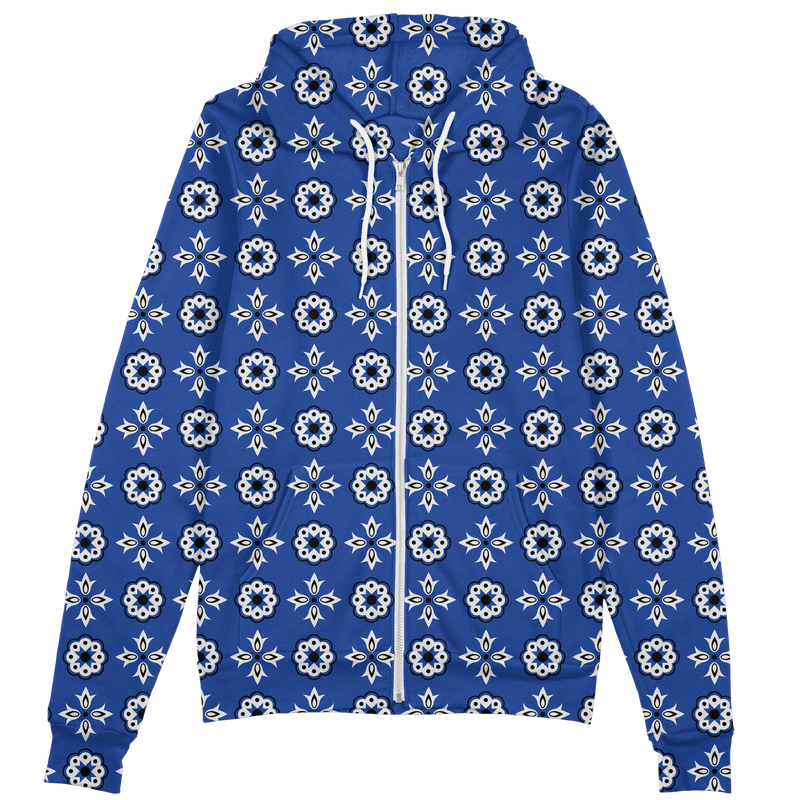 Blue Bandana Zip Hoodie x Desean Jackson