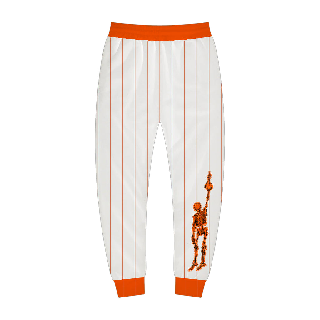 Orange and white discount joggers