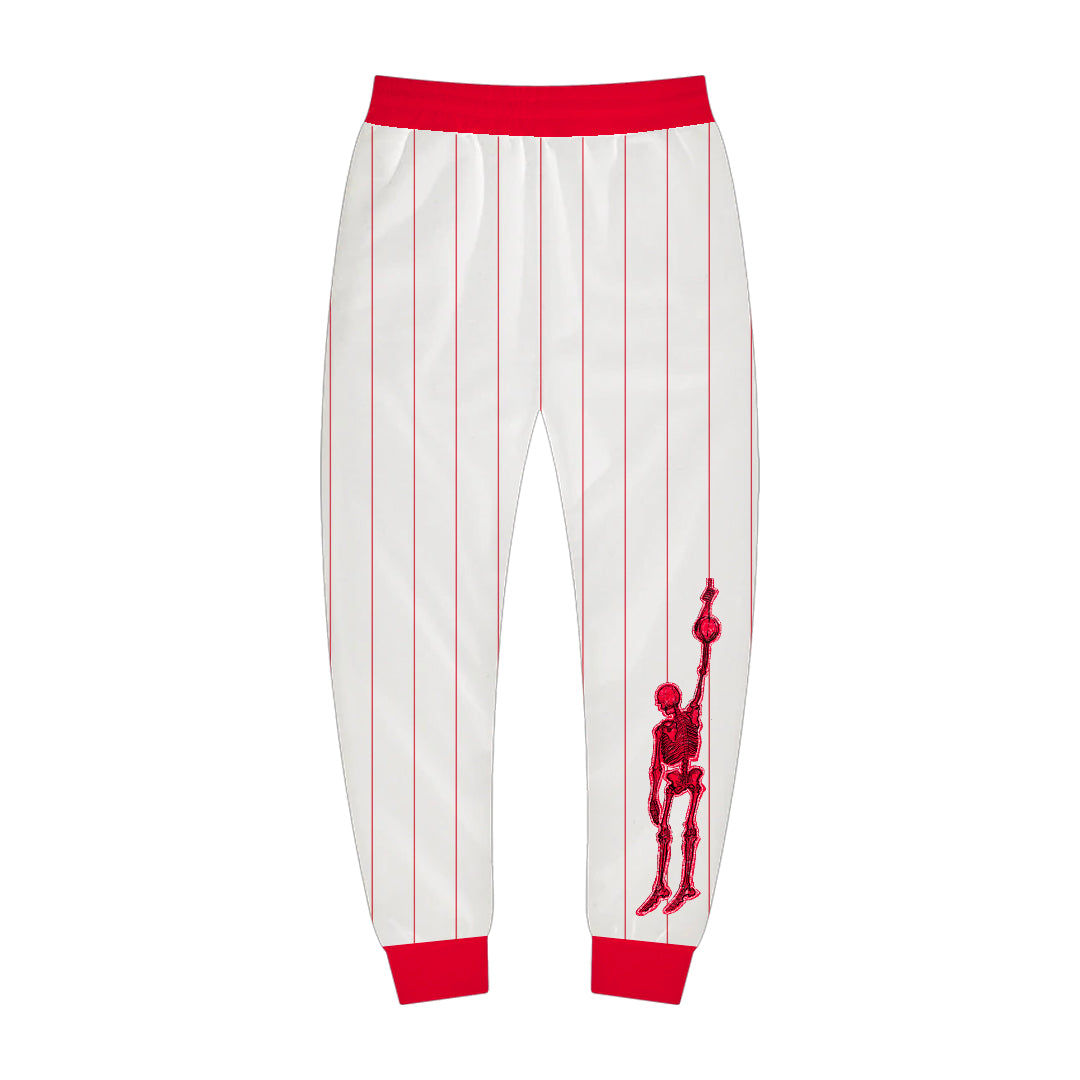 White and Red Sport Jogger