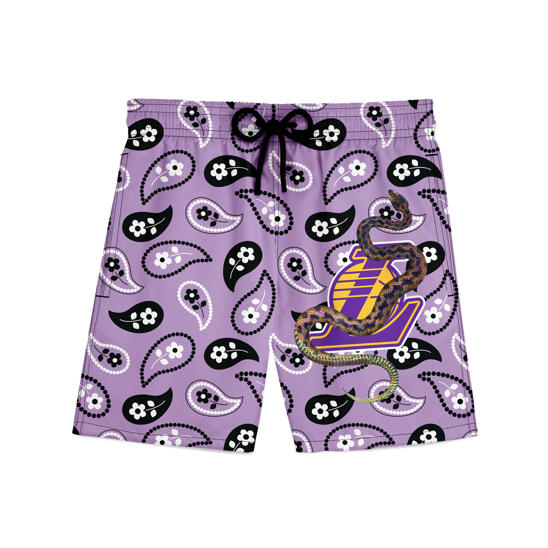 LA Paisley Poly Tech Shorts