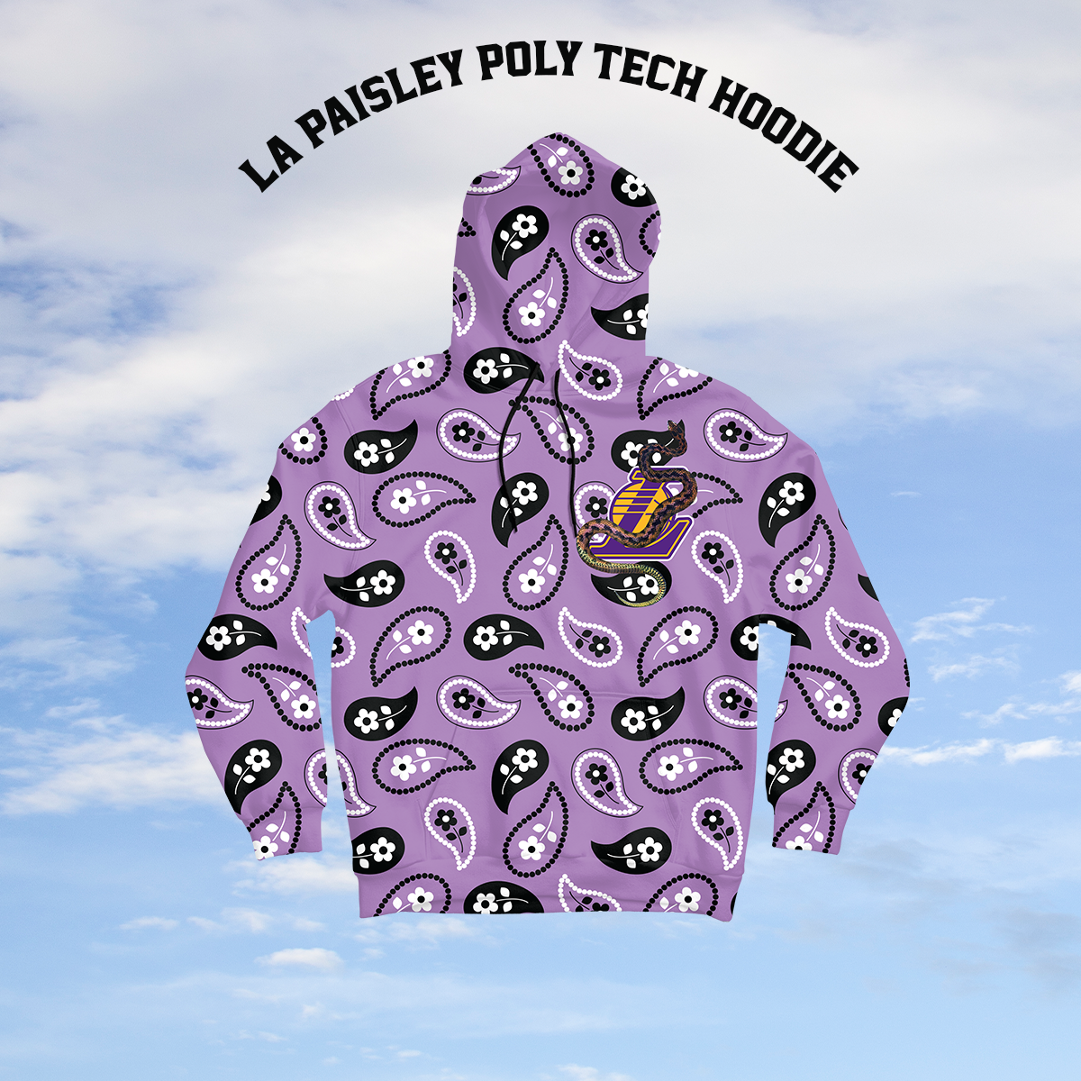 LA Paisley Poly Tech Hoodie