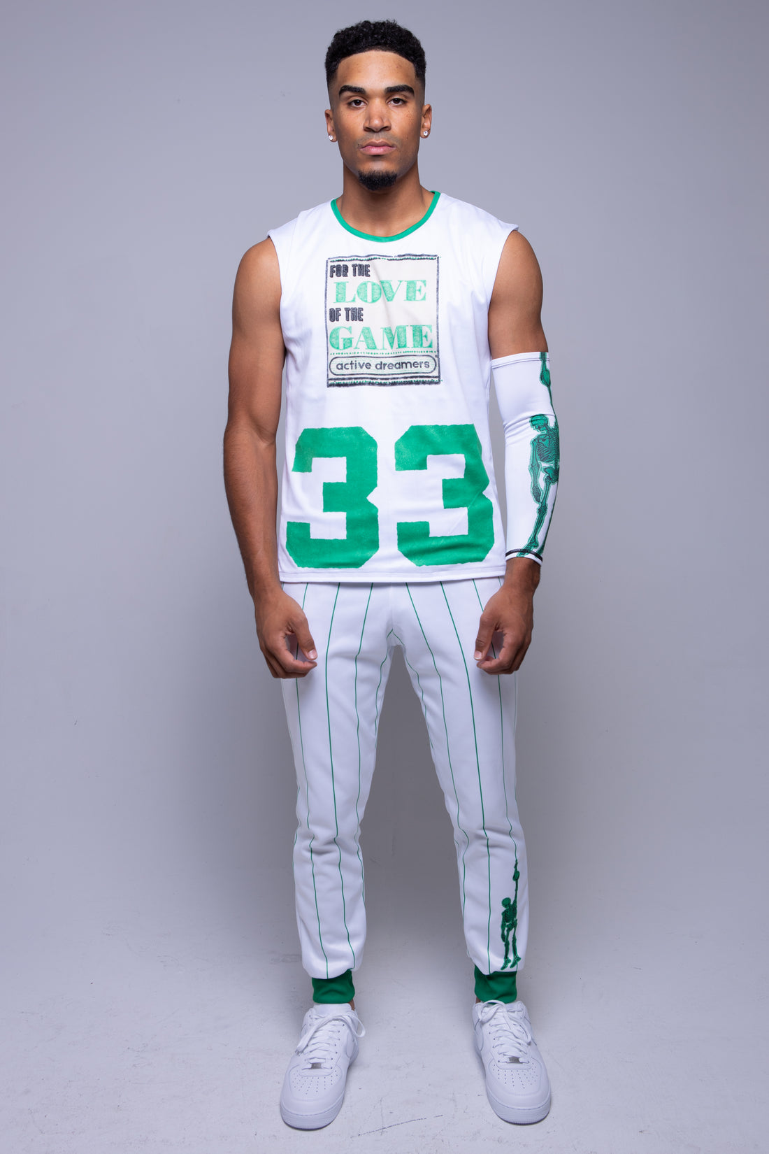 For the Love Reversible Jersey Green on White