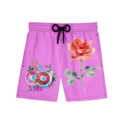 Pink Rose Poly-Tech Shorts