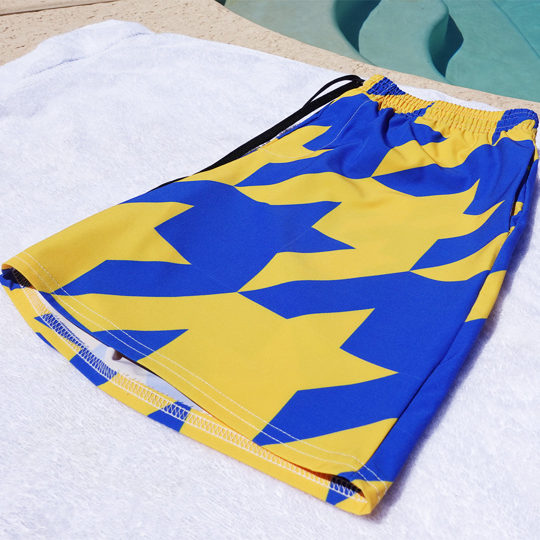 Gold and Blue Swim Trunk x Loaded Dock