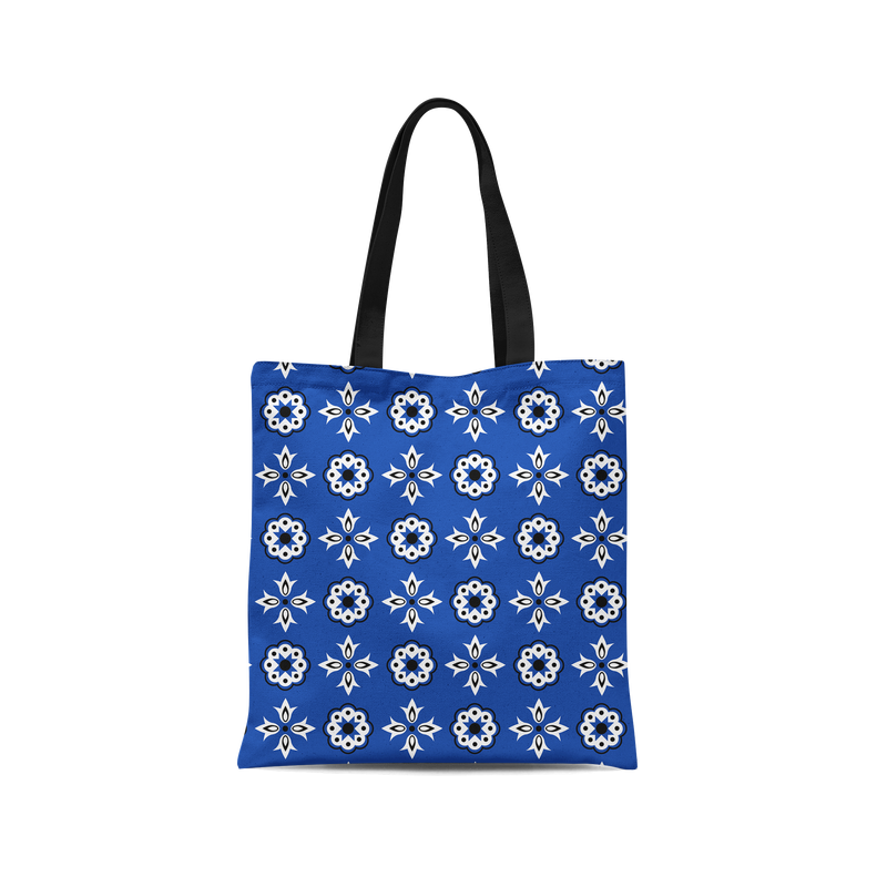 Blue Bandana Tote Bag