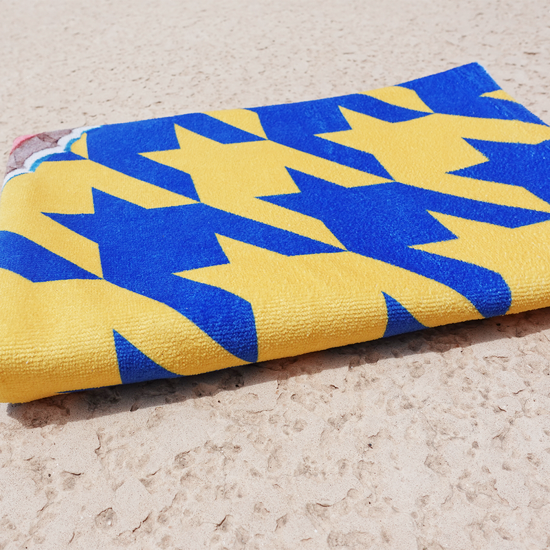 Gold and Blue Beach Towel x Loaded Dock